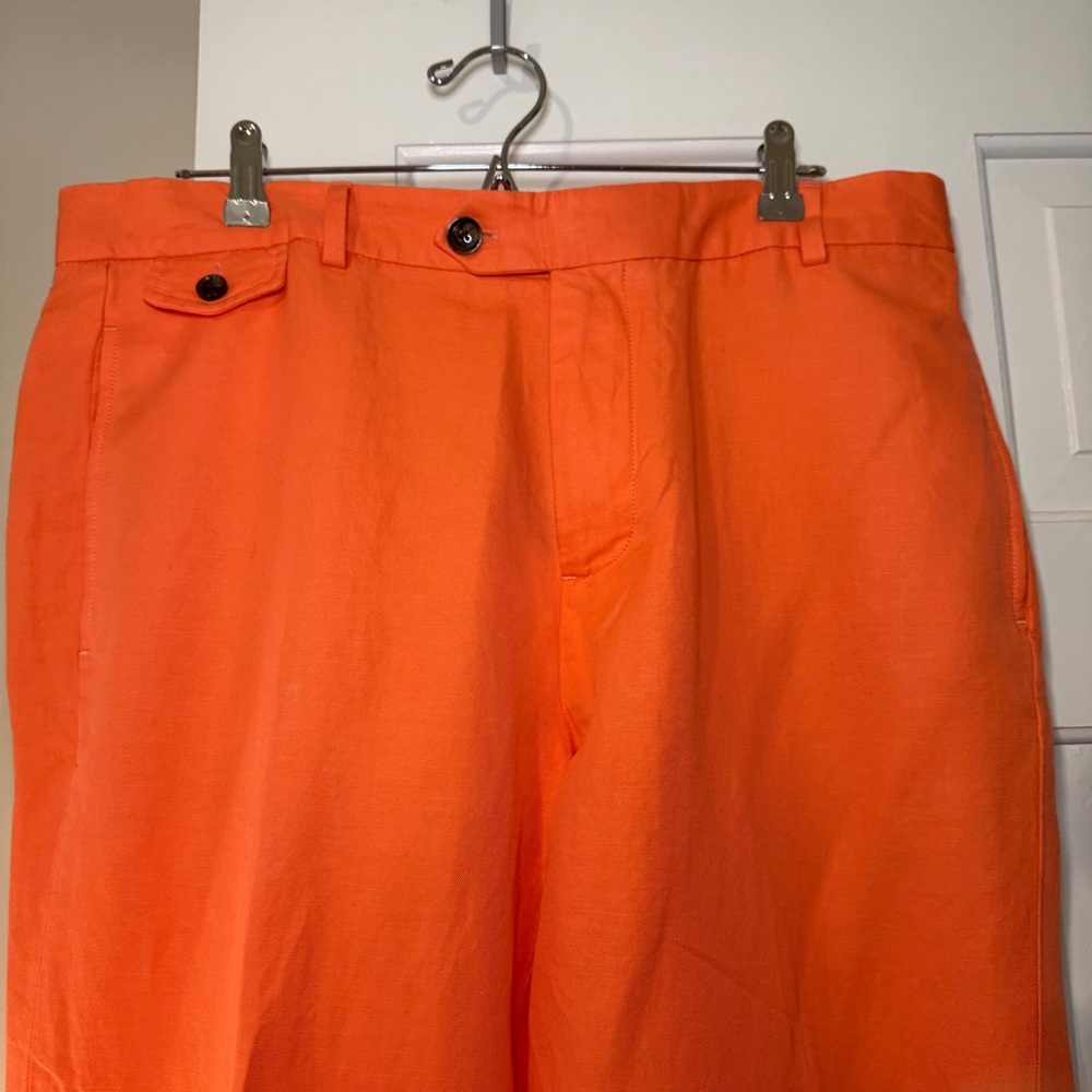 Brooks Brothers Linen Blend Orange Men's Chinos 38 x 30 - Picture 7 of 10